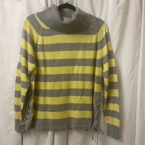 Banana Republic Yellow and Grey Sweater